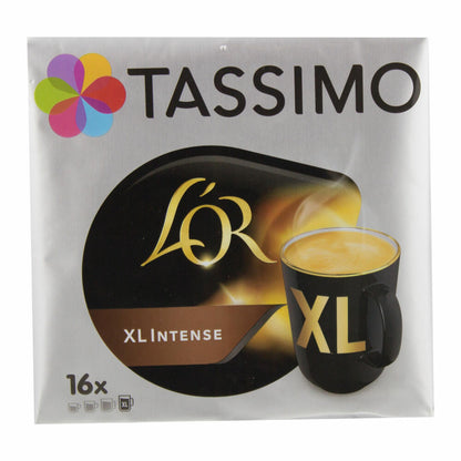 Tassimo L'Or XL Intense gift set with glass, 5 pcs., coffee, coffee capsule, ground roasted coffee, T-Discs