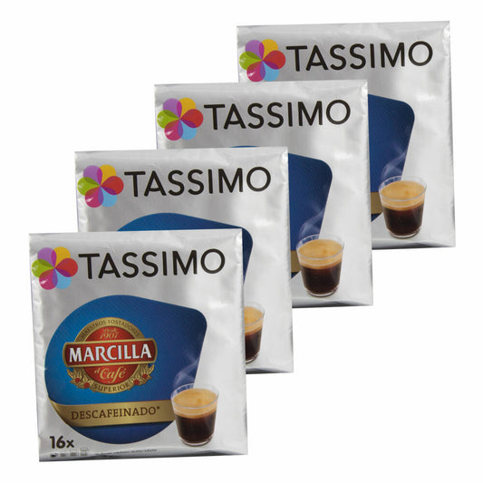 Tassimo Marcilla Descafeinado, Decaffeinated, Coffee, Coffee Capsule, 64 T-Discs