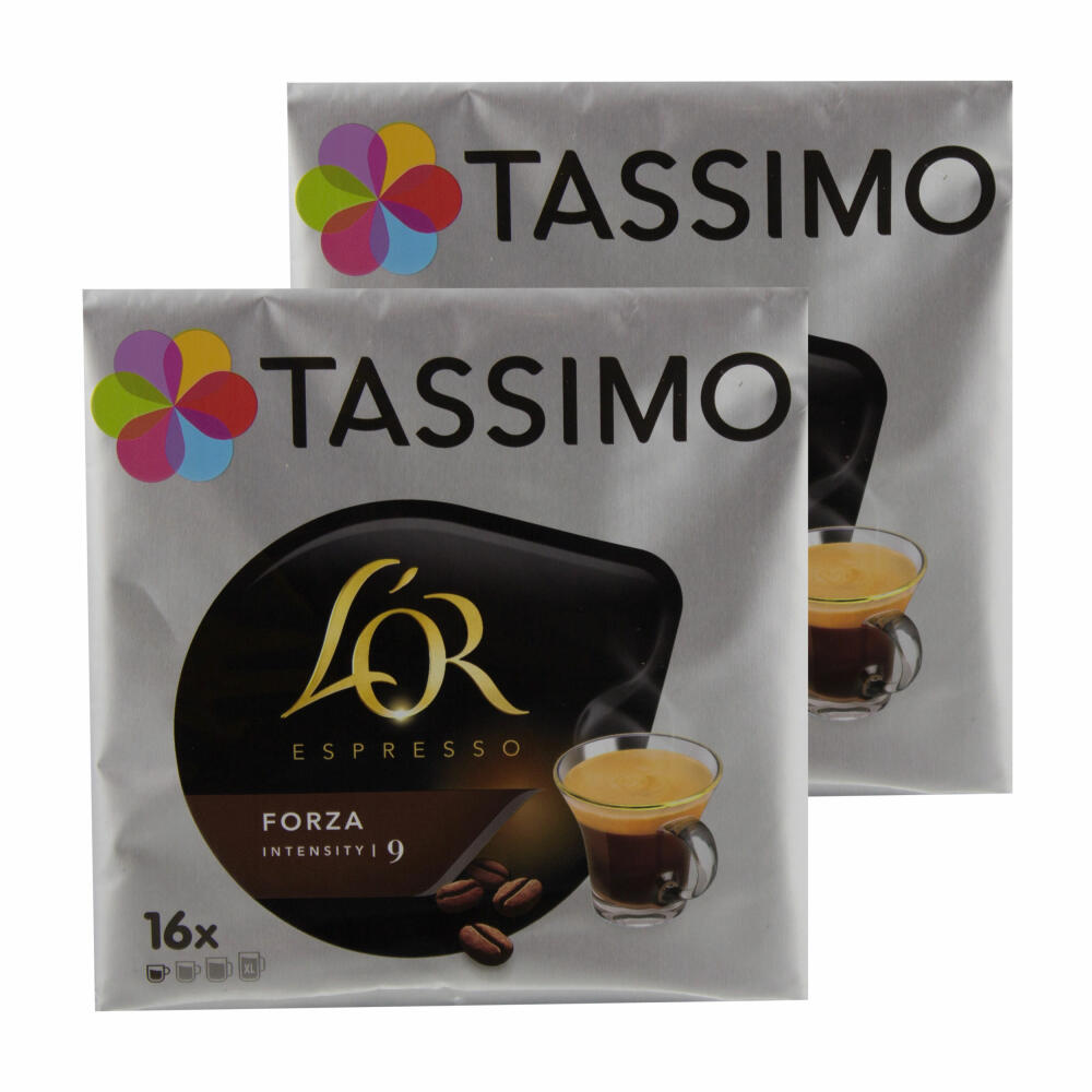 Tassimo L'Or Espresso Forza, Coffee, Coffee Capsule, Ground Roasted Coffee, 32 T-Discs