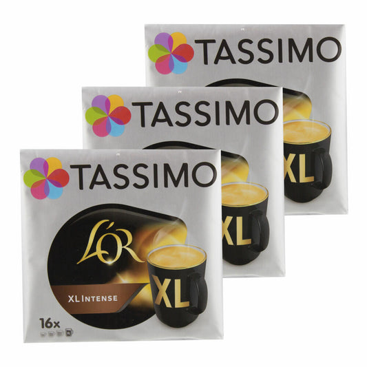 Tassimo L'Or XL Intense, Coffee, Coffee Capsule, Ground Roasted Coffee, 48 T-Discs