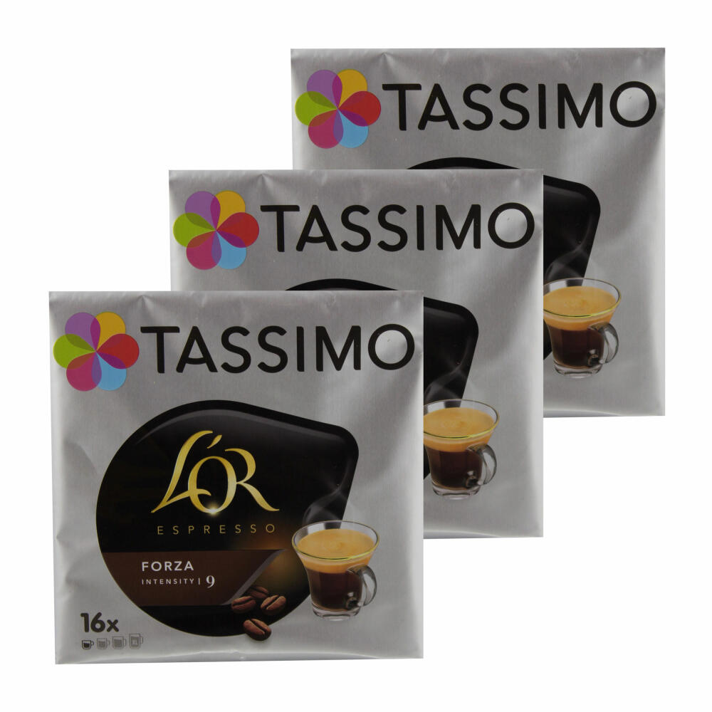 Tassimo L'Or Espresso Forza, Coffee, Coffee Capsule, Ground Roasted Coffee, 48 T-Discs