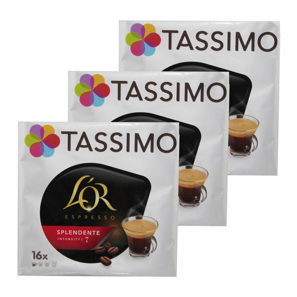 Tassimo L'Or Espresso Splendente, Coffee, Coffee Capsule, Ground Roasted Coffee, 48 T-Discs