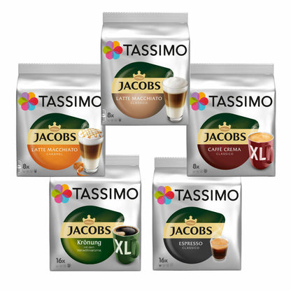 Tassimo variety pack XL, Jacobs coffee, espresso, latte macchiato, caffe crema XL, T-Discs