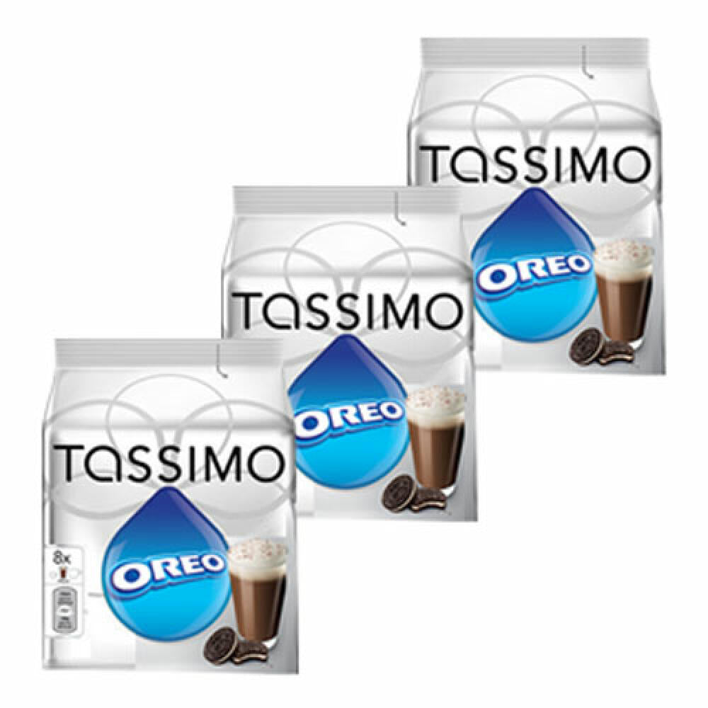 Tassimo Oreo Kakao, Heiße Schokolade, Trinkschokolade mit Keks Geschmack, 3er Pack, 48 T-Discs (24 Portionen)