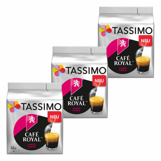 Tassimo Café Royal Lungo Forte, Kaffee, Kaffeegetränk, Kaffeekapsel, 48 T-Discs / 48 Portionen