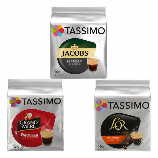 Tassimo Espresso Only Set, Strong Black Coffee, Capsules Specialties, T-Discs