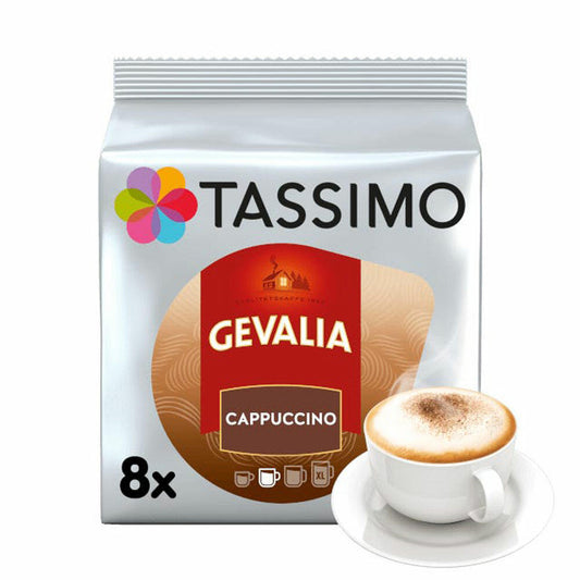 Tassimo Gevalia Cappuccino, Coffee, Coffee Capsule, Ground, 8 T-Discs / Portions