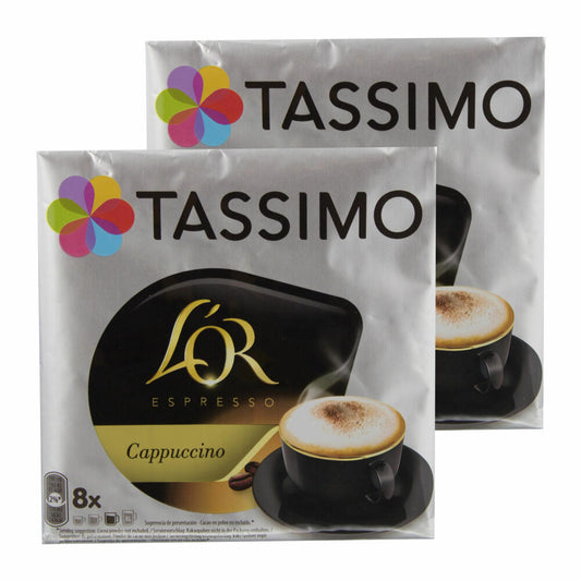 Tassimo LOr Espresso Cappuccino, Coffee, Coffee Capsule, T-Disc, Latte, 16 Servings