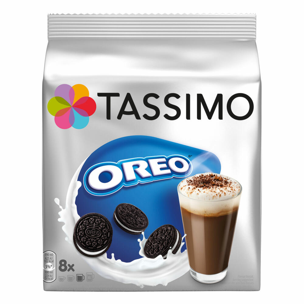 Tassimo Oreo Kakao, Heiße Schokolade, Trinkschokolade mit Keks Geschmack, 2er Pack, 32 T-Discs (16 Portionen)