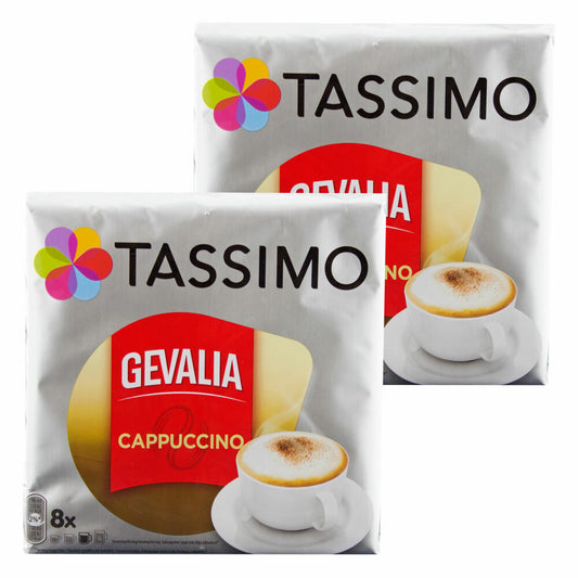 Tassimo Gevalia Cappuccino, Coffee, Coffee Capsule, Ground, 16 T-Discs / Portions