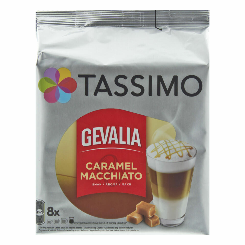 Tassimo Gevalia Caramel Latte Macchiato, set of 5, coffee, ground roasted coffee, coffee capsule, 40 T-Discs