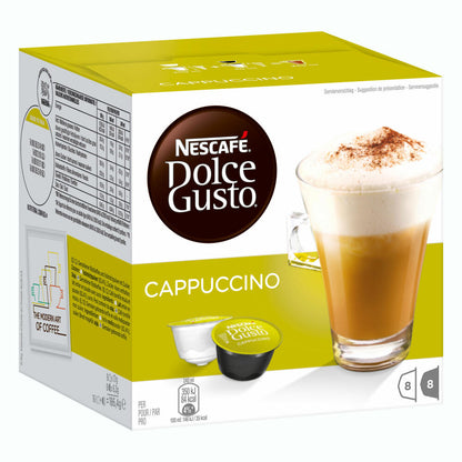 Dolce Gusto Cappuccino Geschenkset für Weihnachten: 3 x 16 Cappuccino Kapseln + Gratis Küchenratgeber