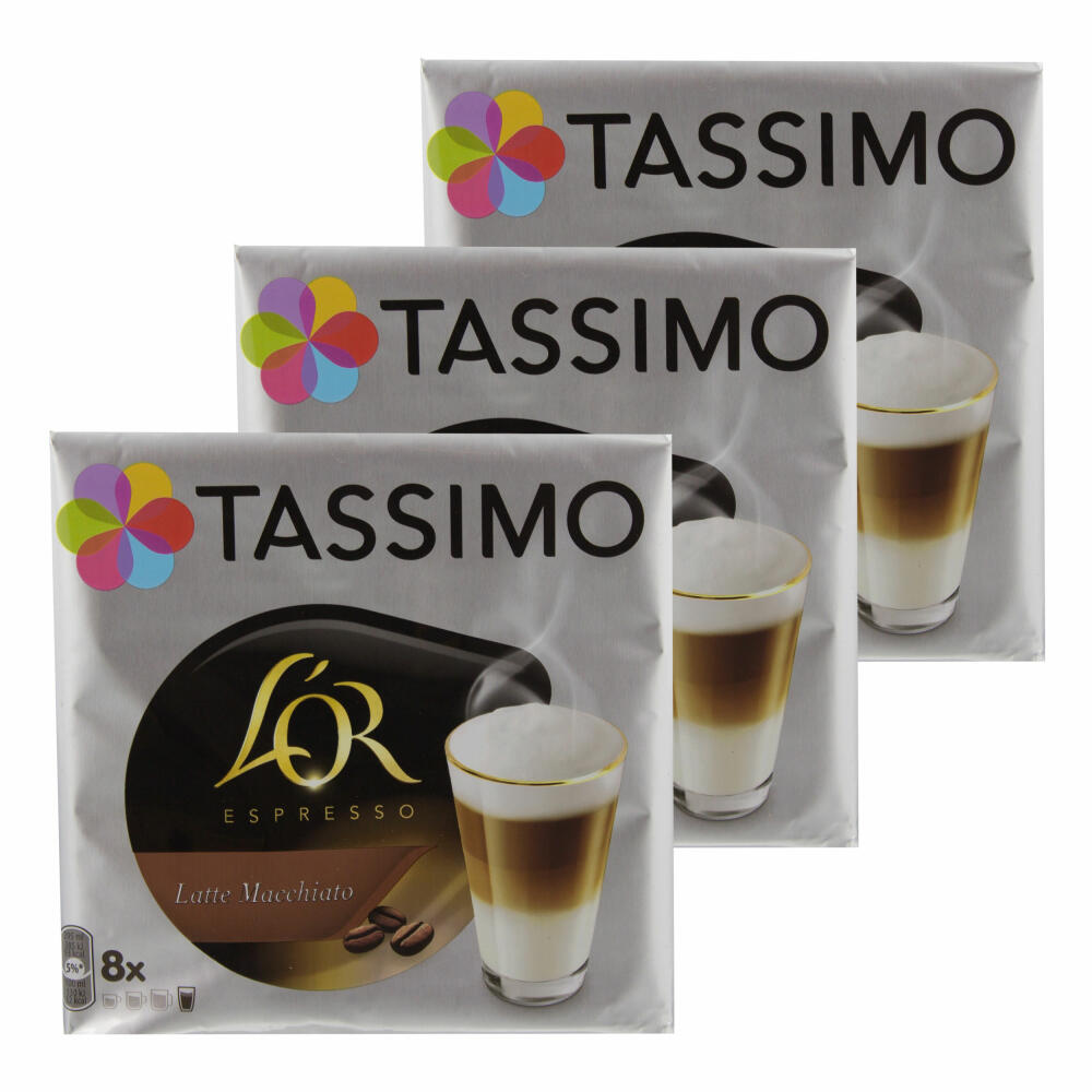 Tassimo LOr Espresso Latte Macchiato, Coffee, Coffee Capsule, T-Disc, Milk Coffee, 24 Servings