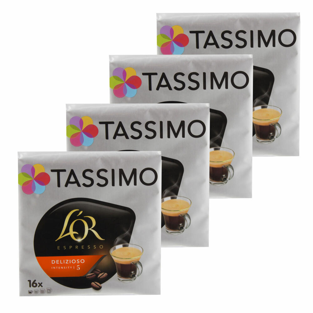 Tassimo L'Or Espresso Delizioso, Coffee, Coffee Capsule, Ground Roasted Coffee, 64 T-Discs