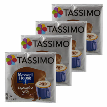 Tassimo Maxwell House Cappuccino Choco, Coffee, Coffee Capsule, T-Disc, Chocolate, 32 Servings