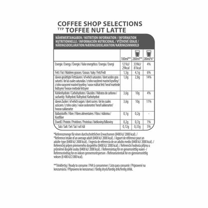 Tassimo Toffee Nut Latte 4er Set, Coffee Shop Selections, Karamell-Geschmack, 64 T-Discs / 32 Portionen