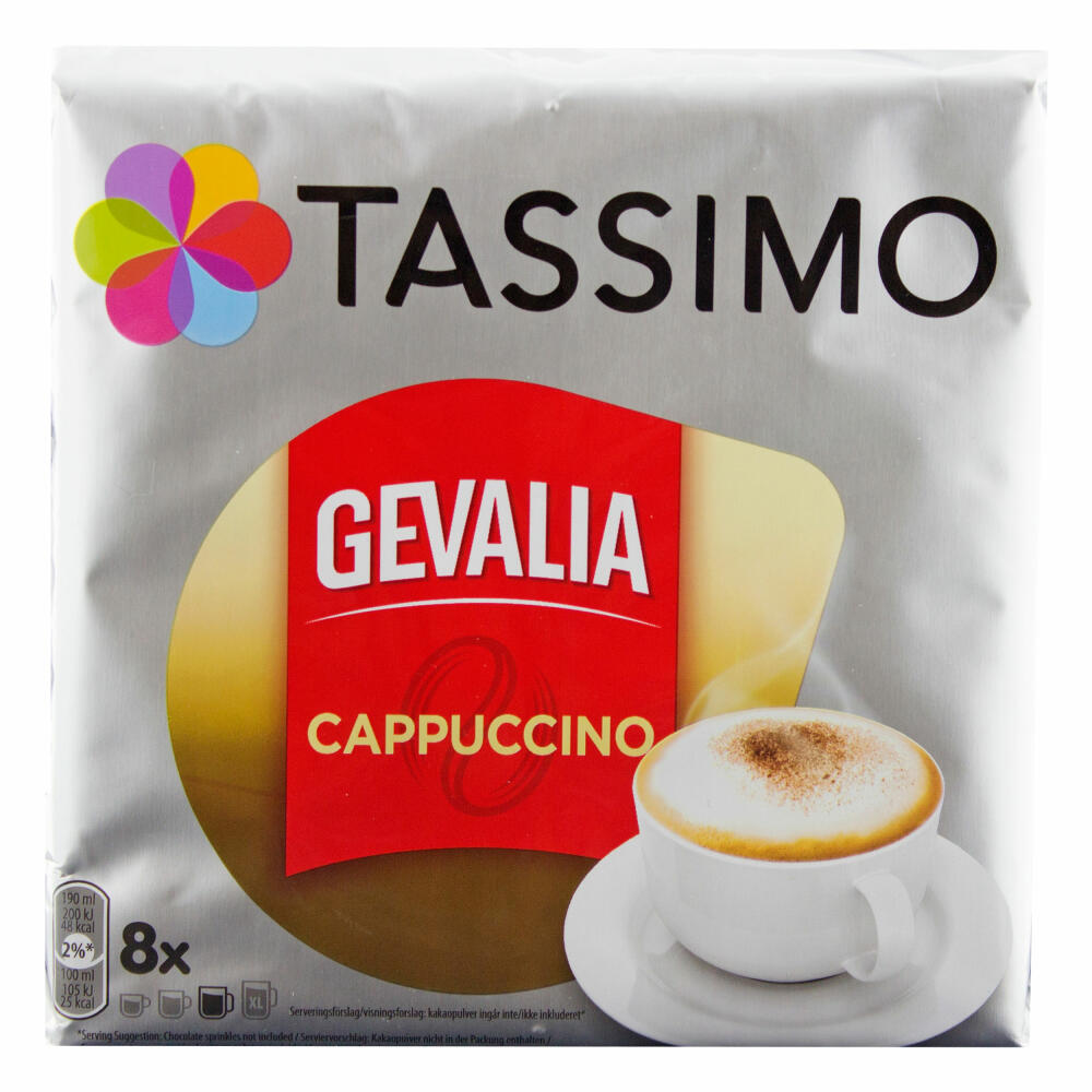 Tassimo Gevalia Cappuccino, Kaffee, Kaffeekapsel, Gemahlen, 32 T-Discs / Portionen