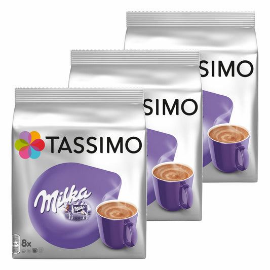 Tassimo Milka Kakao-Spezialität Becherportionen 3er Pack, Schokolade, Kapsel, 24 T-Discs / Portionen