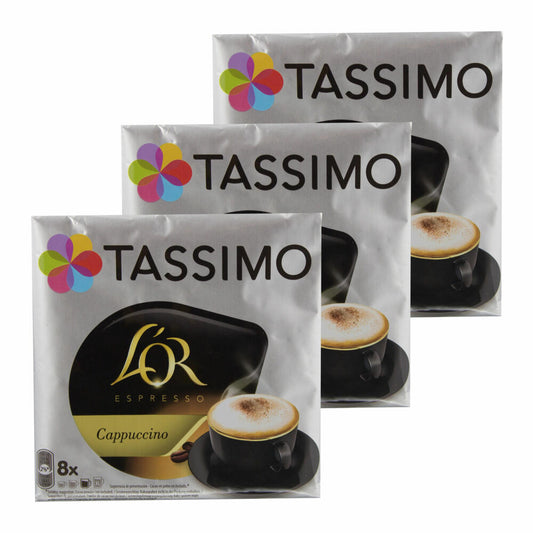 Tassimo LOr Espresso Cappuccino, Coffee, Coffee Capsule, T-Disc, Latte, 24 Servings