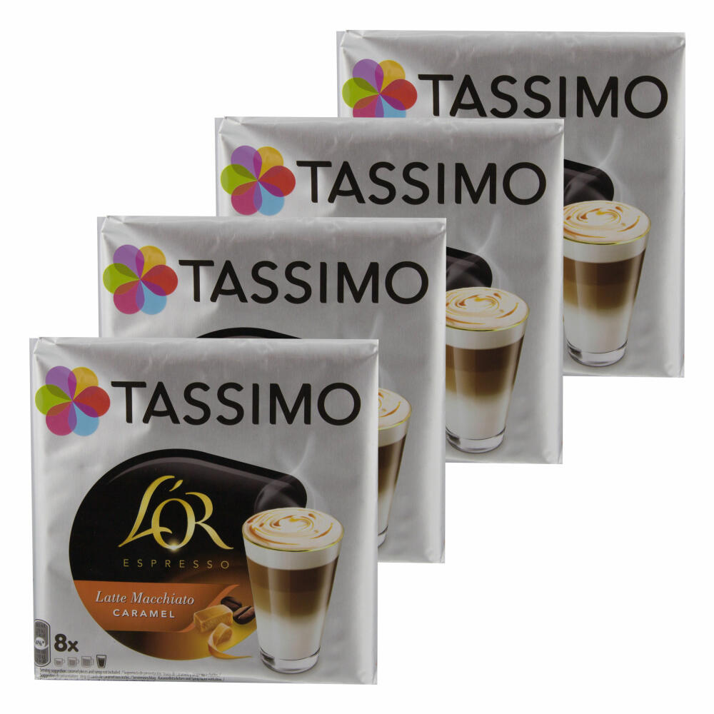 Tassimo LOr Espresso Latte Macchiato Caramel, Coffee, Coffee Capsule, T-Disc, Milk Coffee, 32 Servings