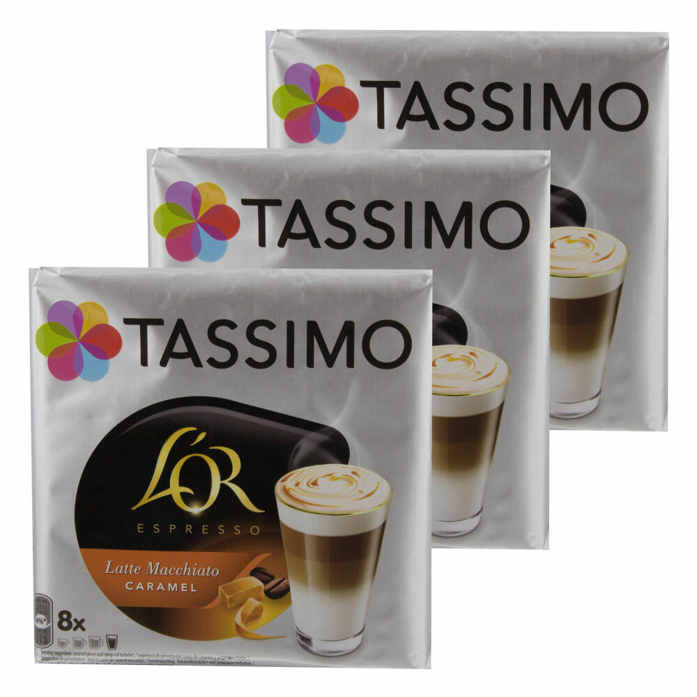 Tassimo LOr Espresso Latte Macchiato Caramel, Coffee, Coffee Capsule, T-Disc, Milk Coffee, 24 Servings