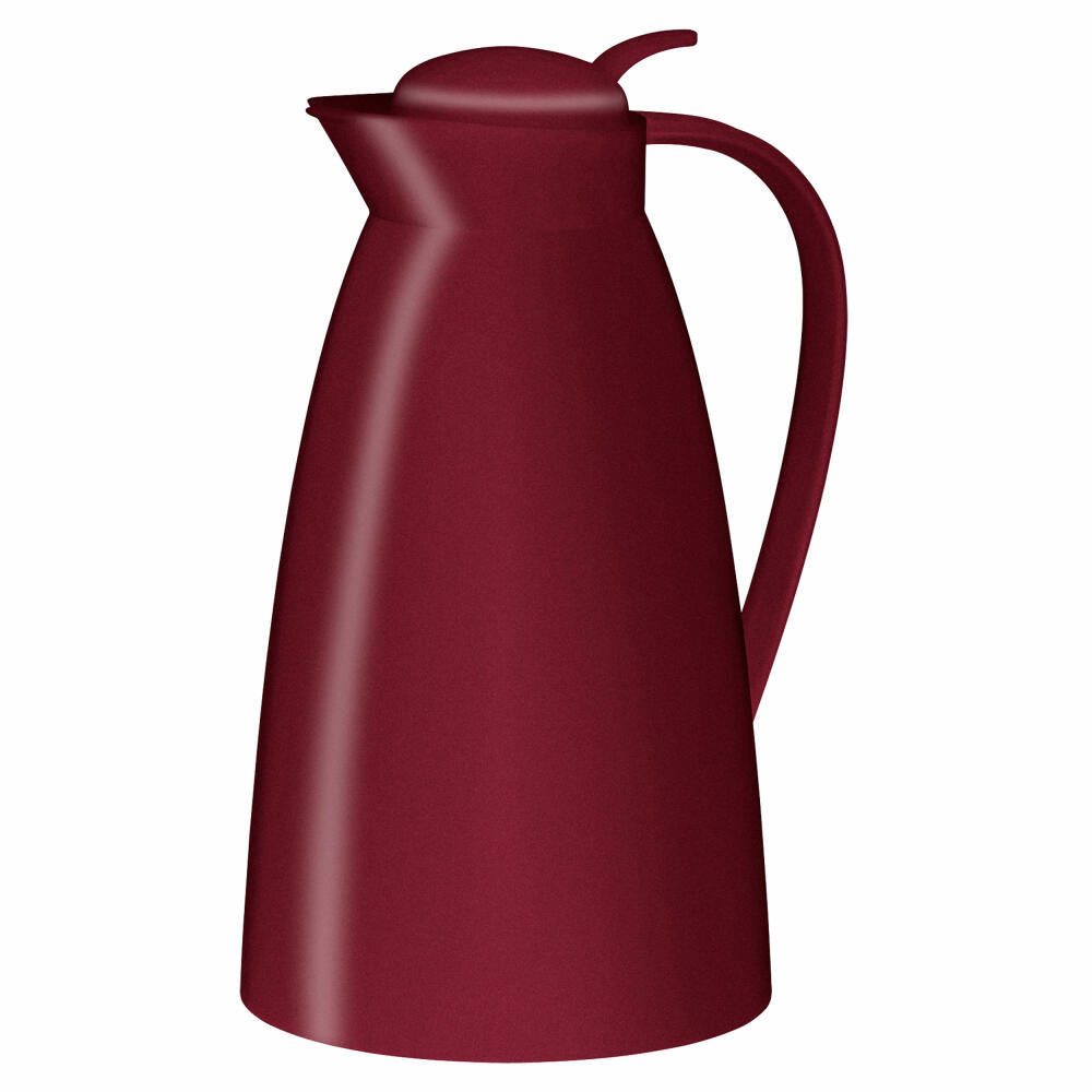 Alfi insulated jug Eco, insulated jug, thermo jug, plastic, tempered glass insert, ruby ​​red, 1 L, 0825.240.100