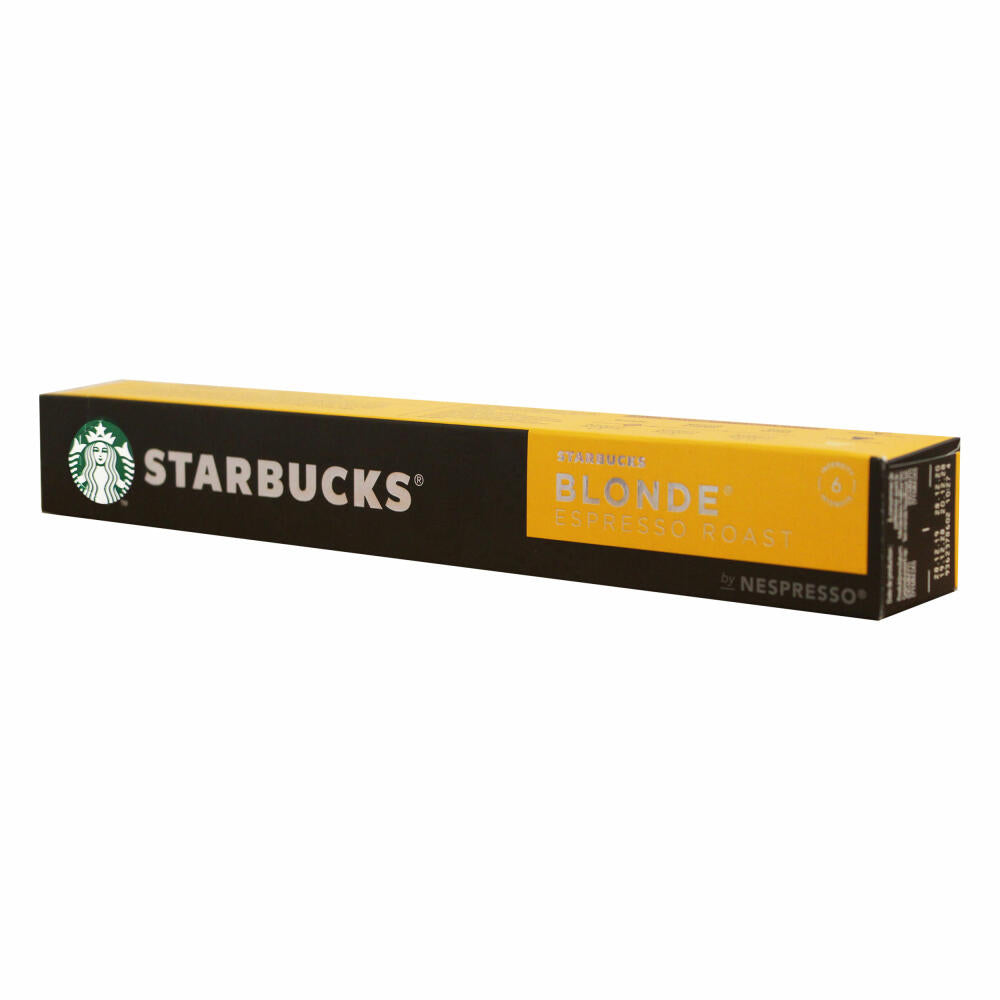 Starbucks Blonde Coffee, Set of 5, Espresso Roast, Roasted Coffee, Nespresso Compatible, Coffee Capsules, 50 Capsules