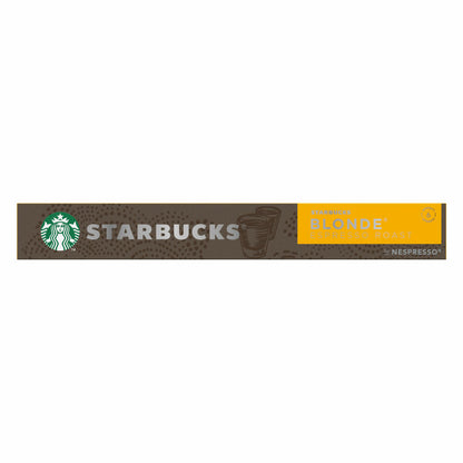 Starbucks Blonde Coffee, Espresso Roast, Roasted Coffee, Nespresso Compatible, Coffee Capsules, 10 Capsules