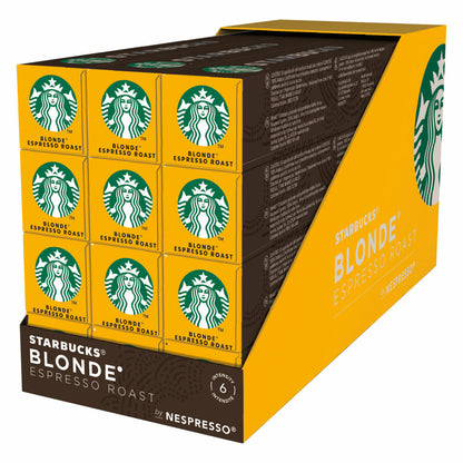 Starbucks Blonde Kaffee, 12er Set, Espresso Roast, Röstkaffee, Nespresso kompatibel, Kaffeekapseln, 120 Kapseln