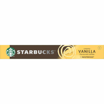 Starbucks Vanilla Flavoured Coffee, Blonde Roast, Roasted Coffee, Nespresso Compatible, Coffee Capsules, 10 Capsules