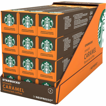 Starbucks Caramel Flavoured Coffee 12er-Set, Blonde Roast, Röstkaffee, Nespresso kompatibel, Kaffeekapseln, 12x10 Kapseln