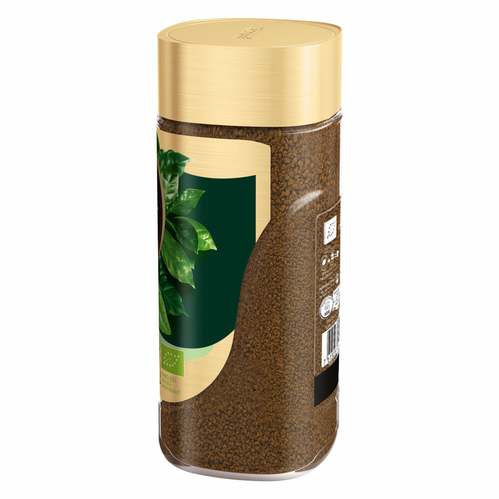 Nescafé Gold Bio, löslicher Bohnenkaffee, Kaffee, gemahlener Röstkaffee, Glas, 100 g