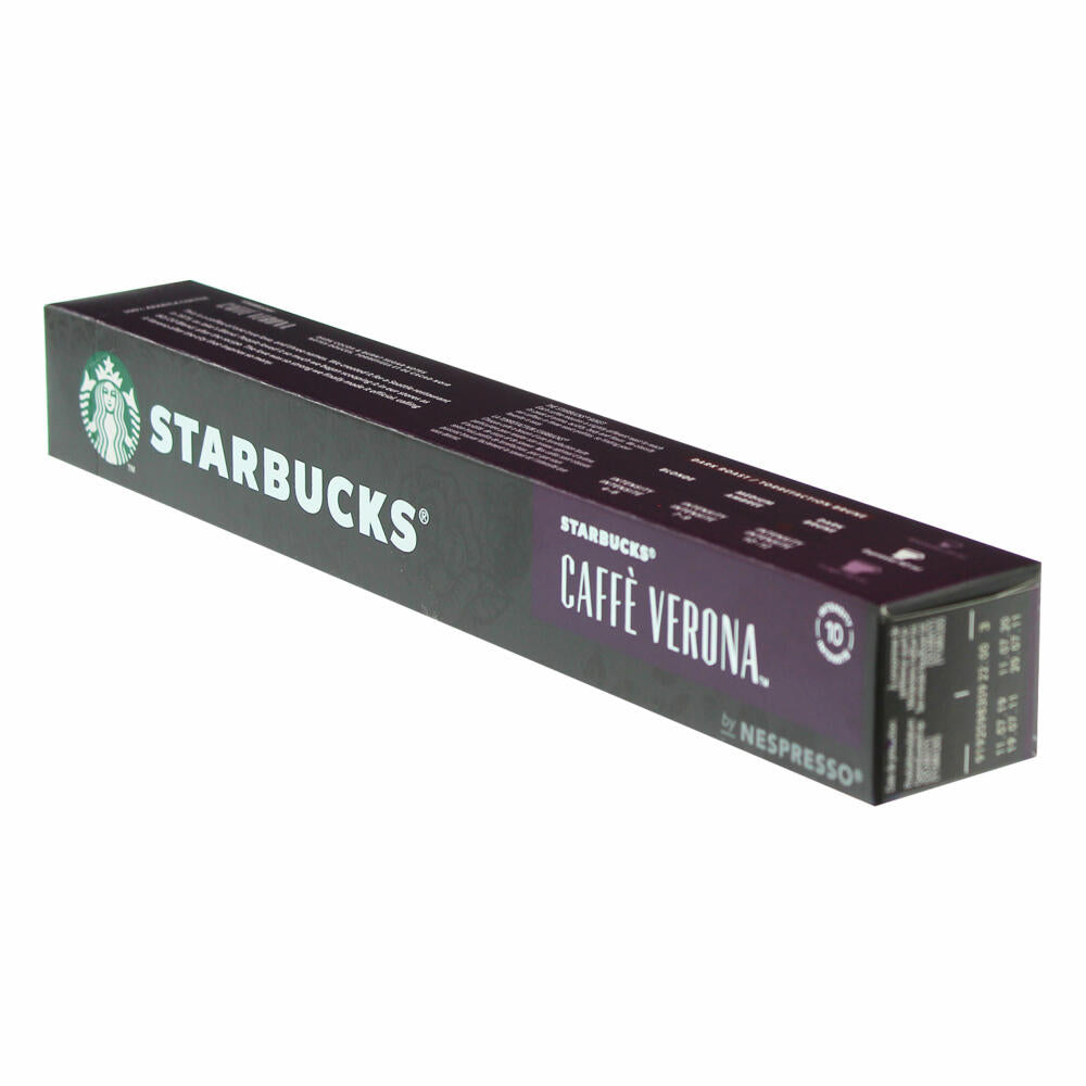 Starbucks Caffè Verona Coffee, Set of 3, Dark Roast, Roasted Coffee, Nespresso Compatible, Coffee Capsules, 30 Capsules