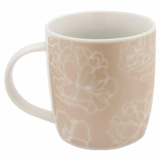 Kaffeetasse Porzellan metallic Rose, pastell-braun, Becher, 300 ml