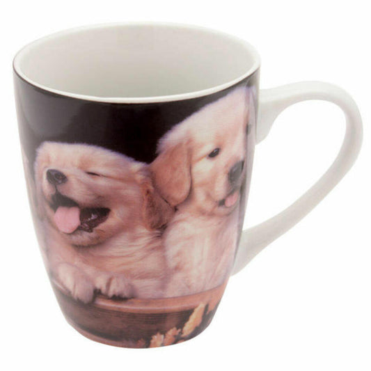 Kaffeebecher m. Hundewelpen Kaffee Becher Kaffeetasse Teetasse Tasse Hunde 250ml