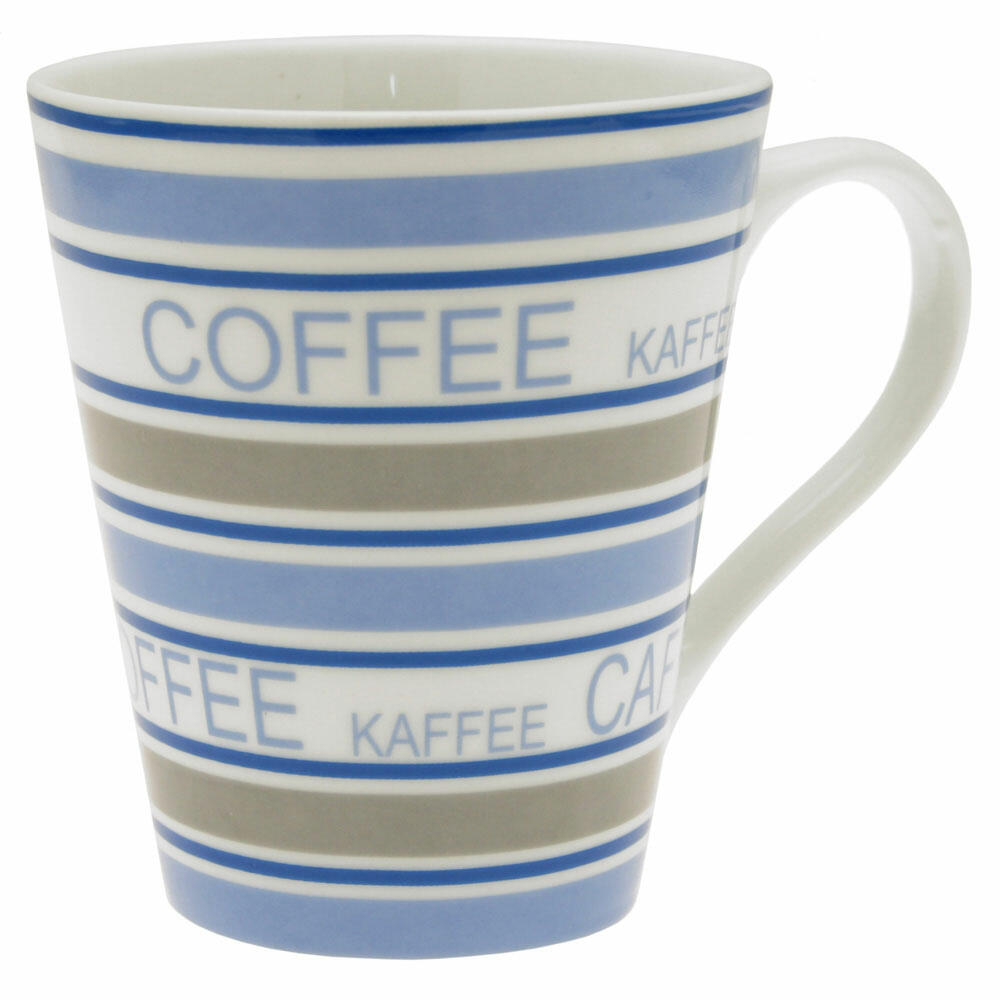 Jean Products Kaffeebecher Tasse Kaffee Becher Teetasse Porzellan Blau 300 ml