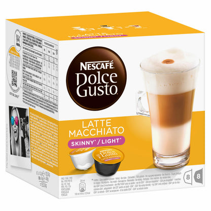 Nescafé DOLCE GUSTO Tassen Geschenkset, 3 Packungen mit Becher Latte Macchiato Light, weniger Kalorien, Kaffee, Kaffeekapsel, Kapseln