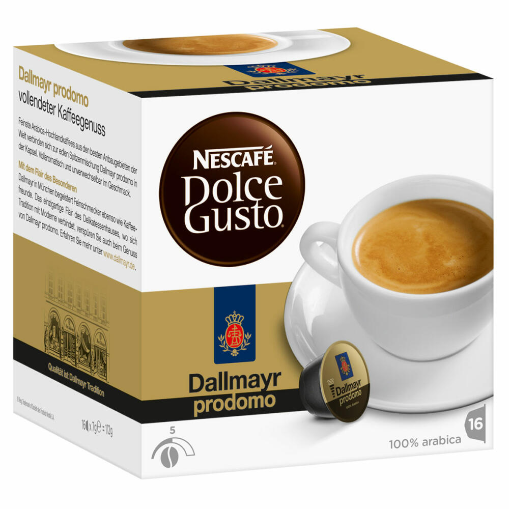 Nescafé Dolce Gusto Dallmayr prodomo, Kaffee, Kaffeekapsel, 16 Kapseln