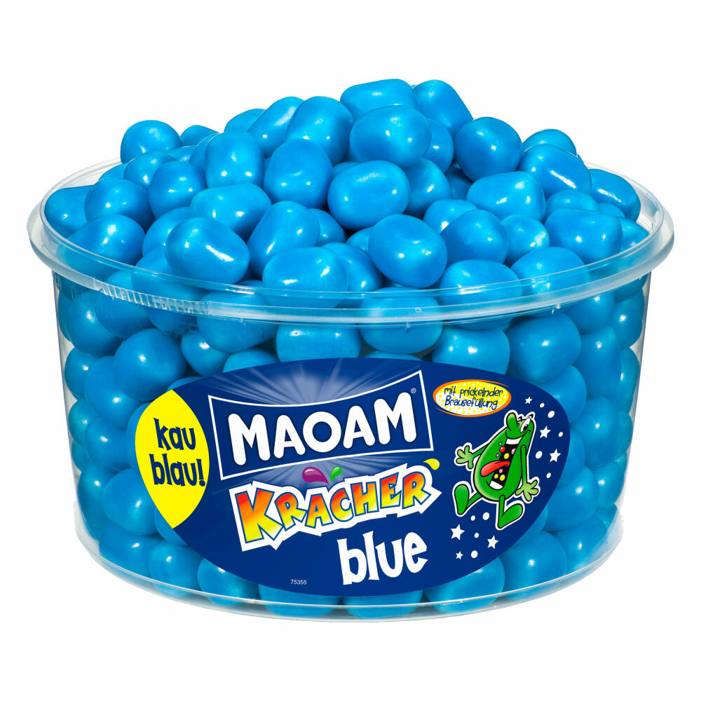 Haribo Maoam, Kracher Blue / Blue, Dragees, Chewing Candy, 265 Pieces, 1200g Tin