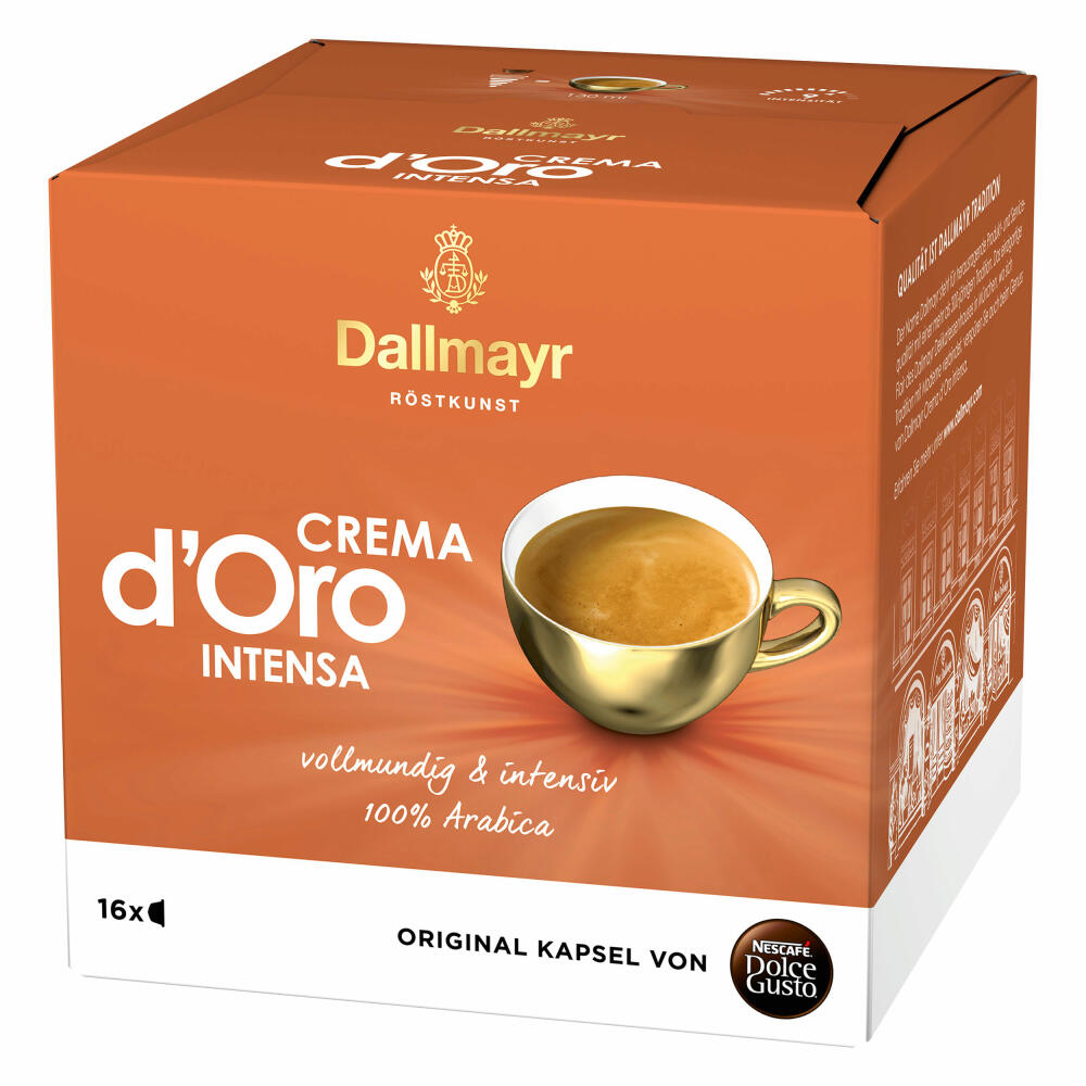 Nescafé Dolce Gusto Set of 2 Dallmayr Crema dOro Intensa, Coffee Capsule, Coffee, 32 Capsules