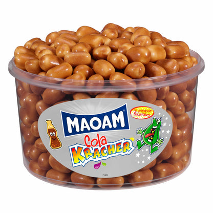 Haribo Maoam, Cola Kracher, Dragees, Kaubonbon, 265 Stück, 1200g Dose