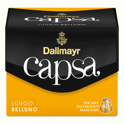 Dallmayr Capsa Lungo Belluno, Nespresso Kompatibel Kapsel, Kaffeekapsel, Röstkaffee, Kaffee, 20 Kapseln