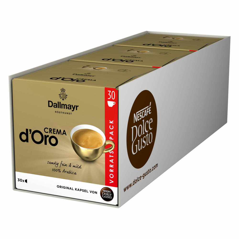 Nescafé Dolce Gusto Dallmayr Crema d´Oro Vorratsbox 3er Set, Kaffeekapseln, 3 x 30 Kapseln