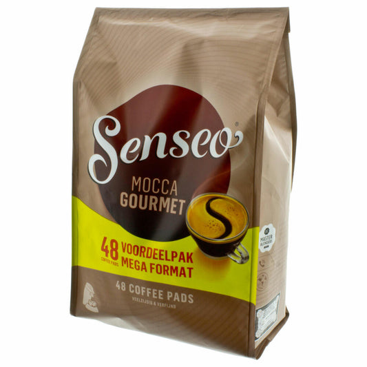 Senseo Coffee Pads Mocca Gourmet, Pack of 4, Fresh &amp; Intense, Coffee for Coffee Pad Machines, 192 Pads