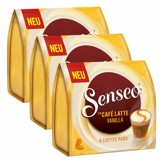 Senseo coffee pads Café Latte Vanilla, vanilla milk coffee, milk coffee pad, 24 pads