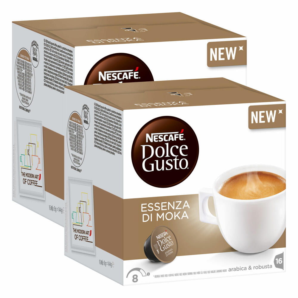 Nescafé Dolce Gusto Essenza di Moka, Coffee, Cafe, Coffee Capsule, 32 Capsules