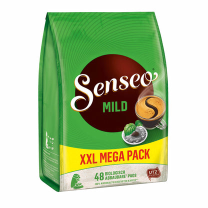 Senseo Kaffeepads Mild Roast, Feiner und Samtweicher Geschmack, Kaffee Pads für Kaffepadmaschinen, 144 Pads, mit Paddose