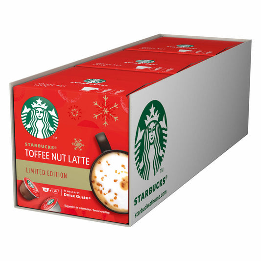 Nescafé Dolce Gusto Starbucks Toffee Nut Latte Set of 3, Limited Edition, Coffee, Latte, Coffee Capsules, 36 Capsules, 18 Servings