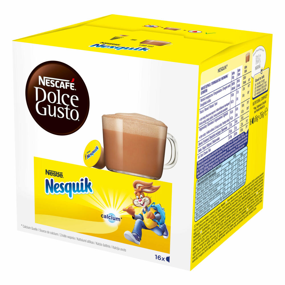 Nescafé Dolce Gusto Nesquik, Kakao, Schokolade, 2er Pack, 2 x 16 Kapseln