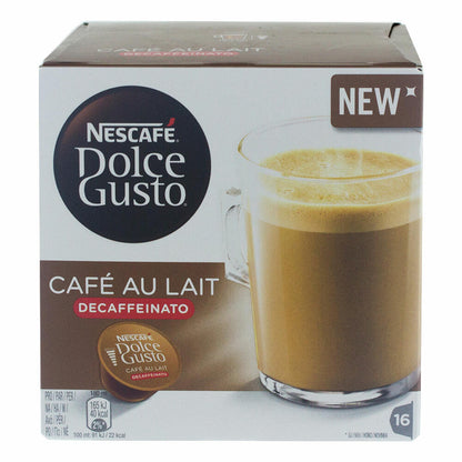 Nescafé DOLCE GUSTO Tassen Geschenkset, 3 Packungen mit Becher Cafe au Lait Decaffeinato, Entkoffeinierter Kaffee, Kaffeekapsel, Kapseln